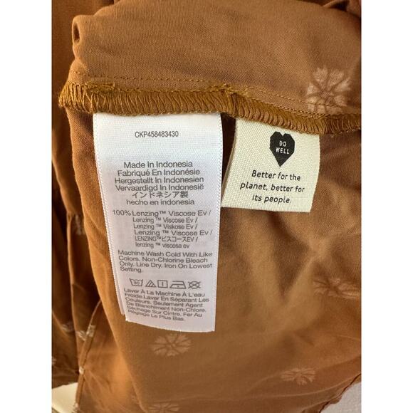 Madewell Womens V-Neck Long Sleeve Ruffle Tiered Western Boho Mini Dress Size XS - Picture 5 of 9